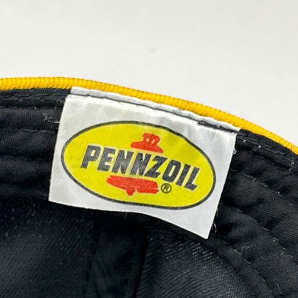 Pennzoil Racing Central Oil And Supply Adjustable Strapback Black Yellow Hat - Picture 10 of 15
